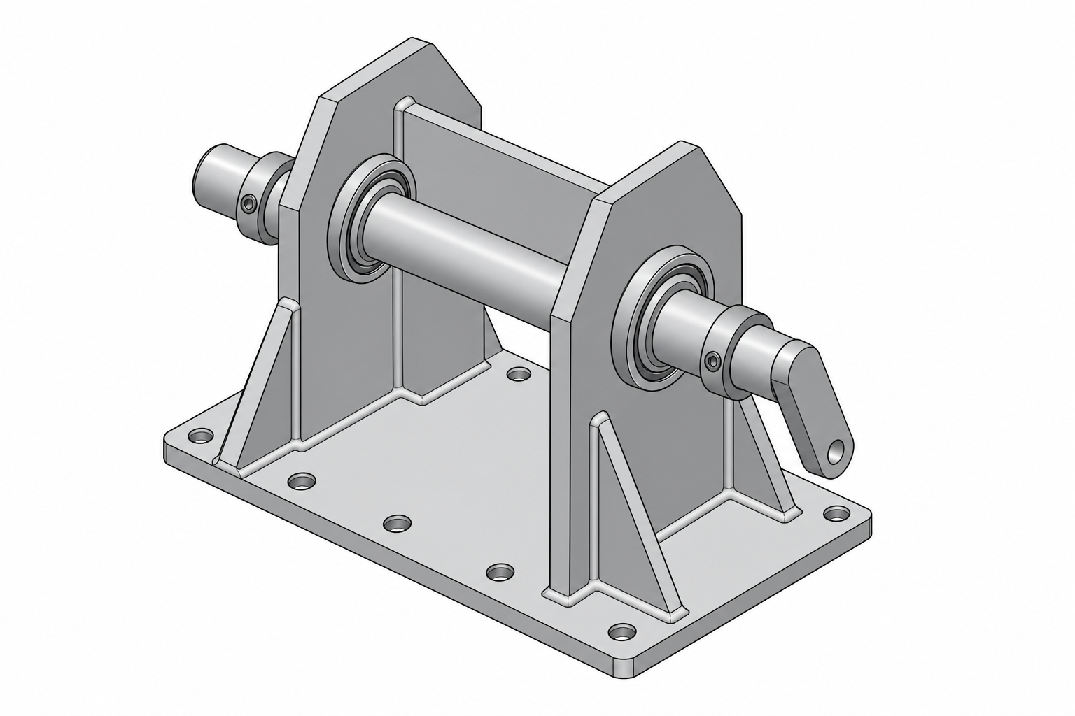 Fabricated support assembly CAD example